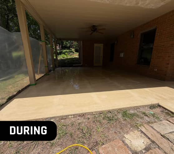 During Solid Epoxy Flooring for Homeowner in Lenoir City, TN