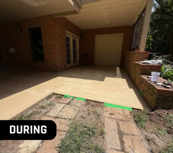 During Solid Epoxy Flooring Project for Homeowner in Lenoir City, TN