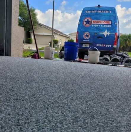 A MACH ONE truck on a driveway