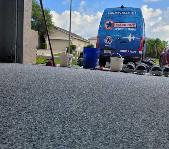 A MACH ONE truck on a driveway