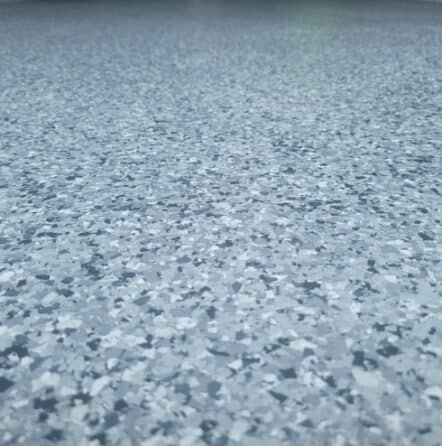 a close up of nightfall ¼ flake flooring