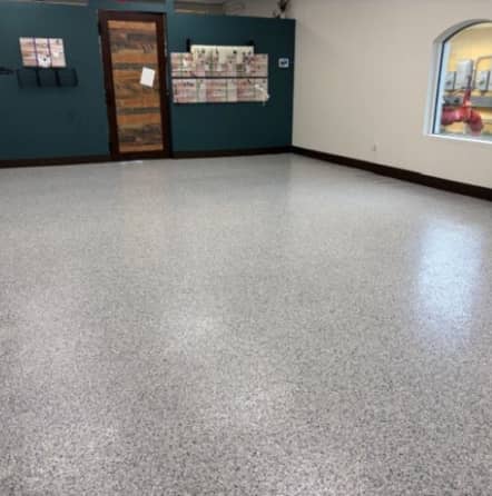 After Epoxy Flake Flooring Project for Graze Craze in Brandon, FL