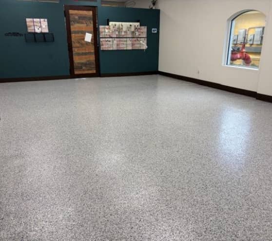 After Epoxy Flake Flooring Project for Graze Craze in Brandon, FL