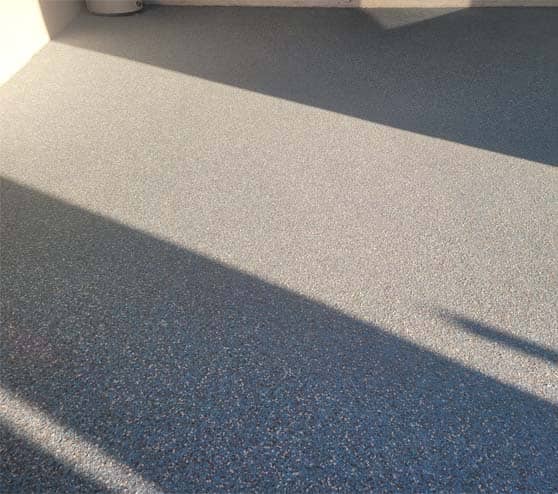 blue epoxy flake flooring in florida