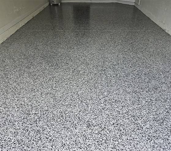 garage floor with epoxy flooring