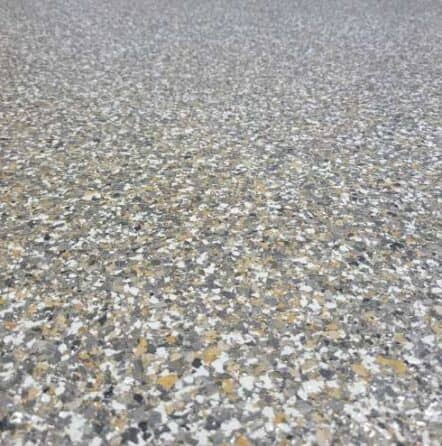 brown and gray epoxy flooring