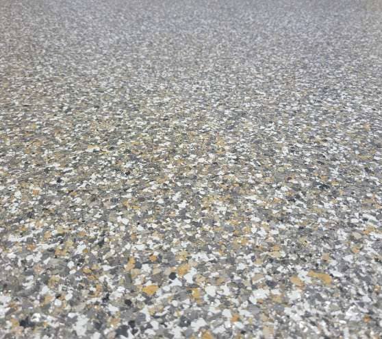 brown and gray epoxy flooring