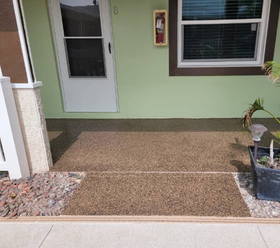 brown epoxy flooring in Madeira Beach, FL