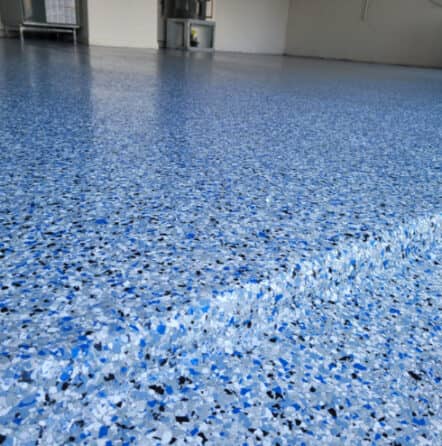 close view of blue epoxy flakes featured image