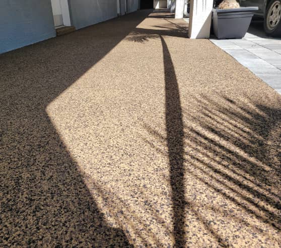 close view of coffee epoxy flakes