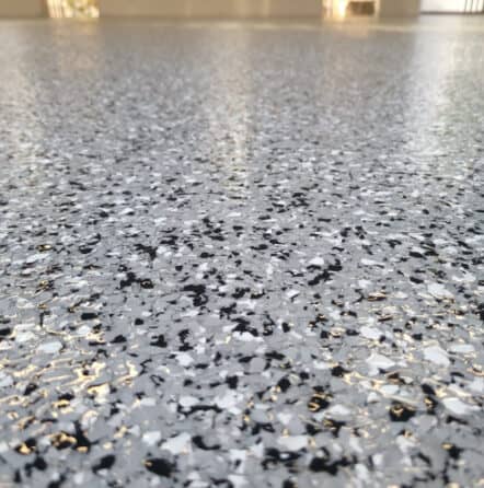 close view of epoxy flakes in Apollo Beach, FL