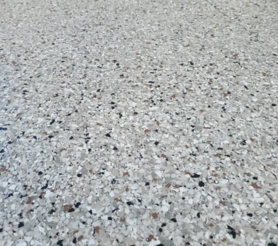 close view of epoxy flakes