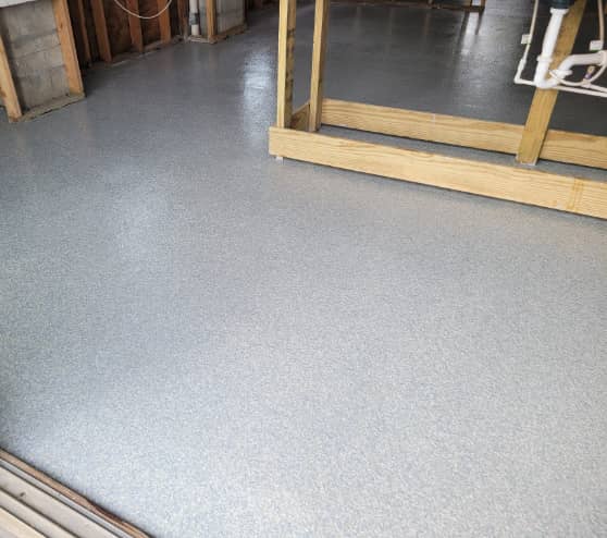 close view of epoxy flooring in Hudson, FL