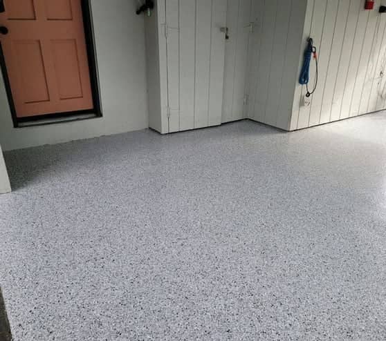 Dakota grey epoxy flakes