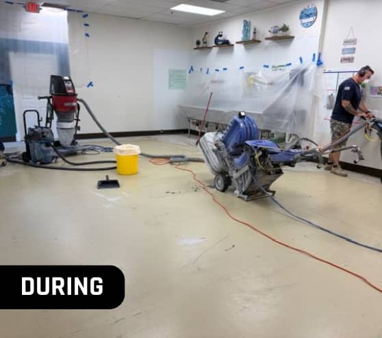 During Epoxy Flake Flooring for Graze Craze in Brandon, FL