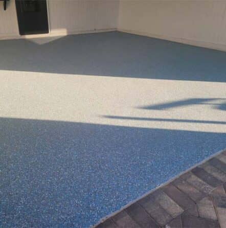 epoxy flake flooring in a garage