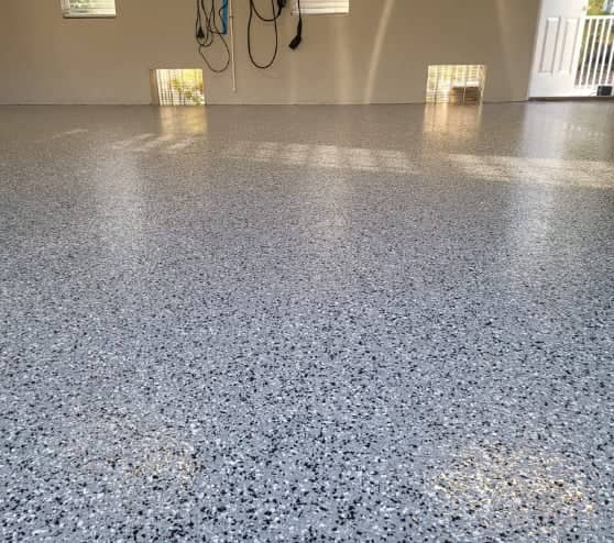 epoxy flake flooring in Apollo Beach, FL