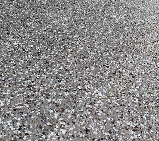 epoxy flake flooring in tampa residence