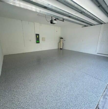 lunar epoxy flake flooring in residential garage