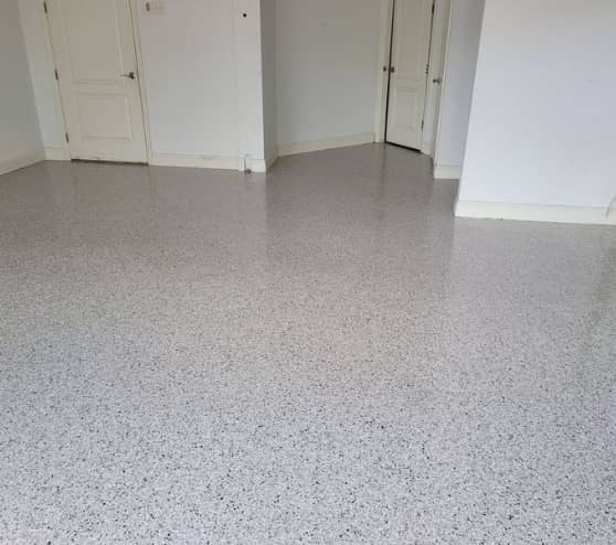 epoxy flake flooring project in Apollo Beach, FL