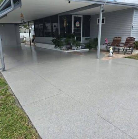 epoxy flake flooring project in Tarpon Springs, FL