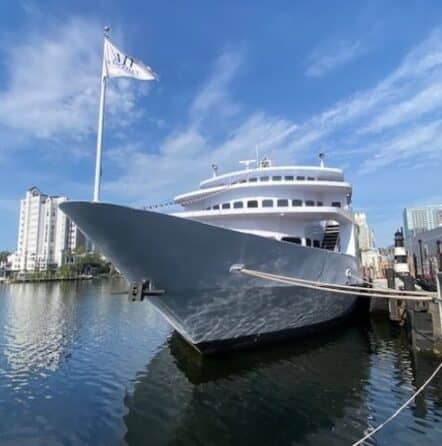 Yacht Starship in the water