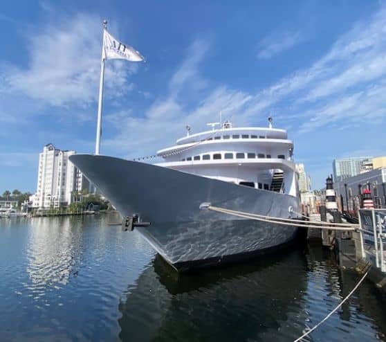 Yacht Starship in the water