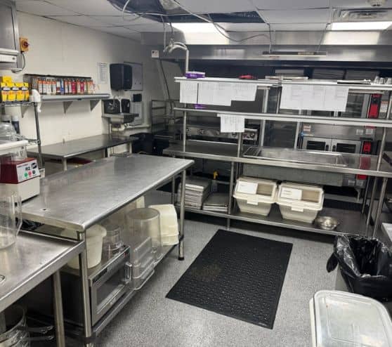 interior view of cruise ship with appliances installed