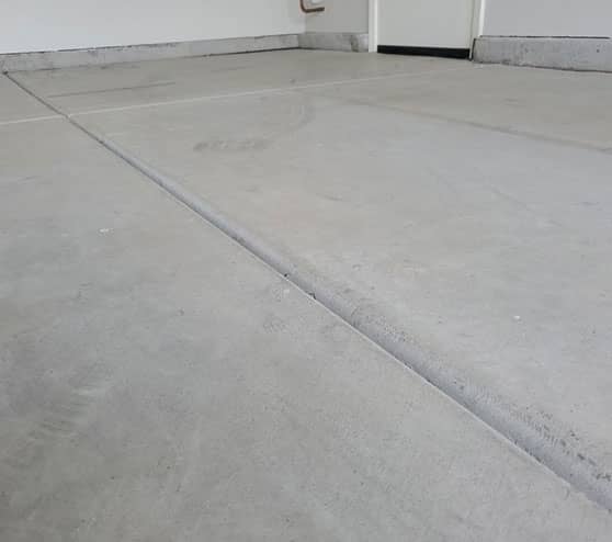 garage floor after grinding