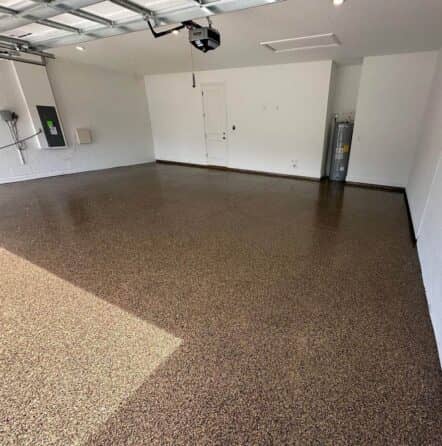 gold garage epoxy floor in riverview, fl