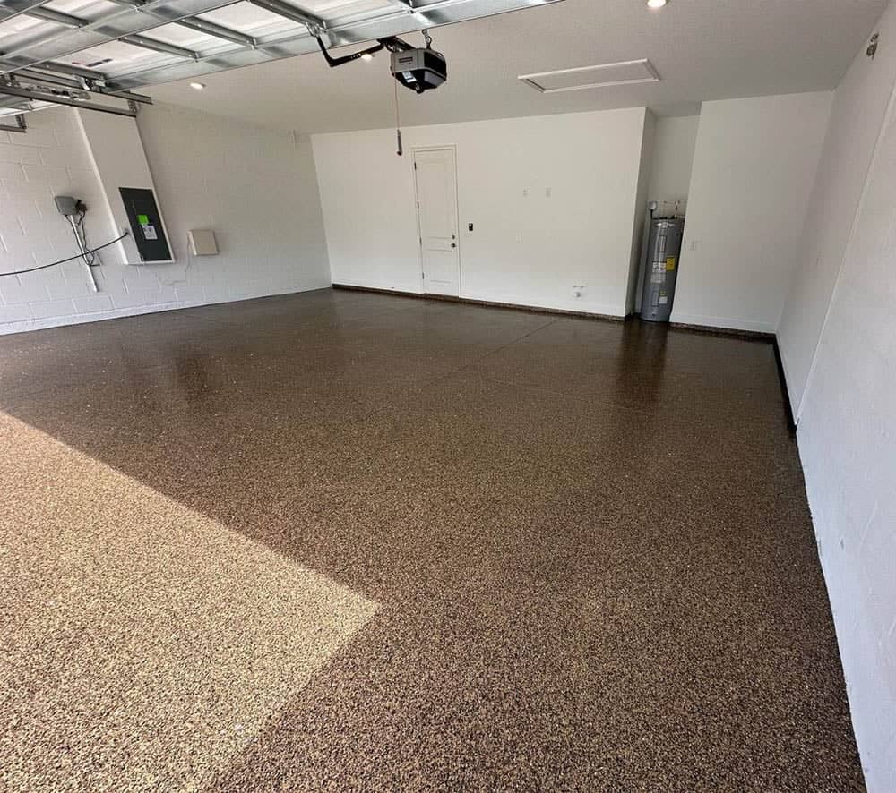 gold garage epoxy floor in riverview, fl