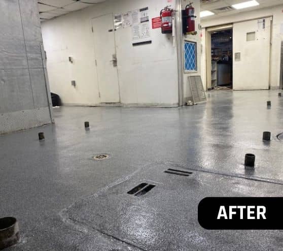 after portrait of Yacht Starship Cruises with new epoxy flake flooring