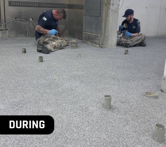 mach one employees installing new flooring for Yacht Starship Cruises