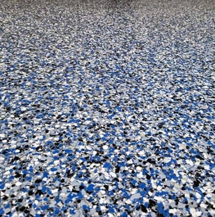 new epoxy flake flooring in parrish home