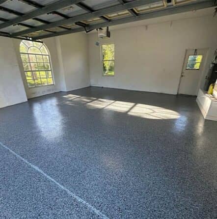 nightfall flake epoxy flooring for homeowner garage