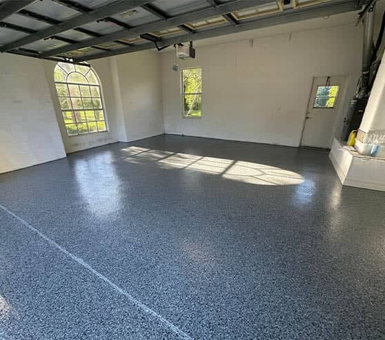nightfall flake epoxy flooring for homeowner garage