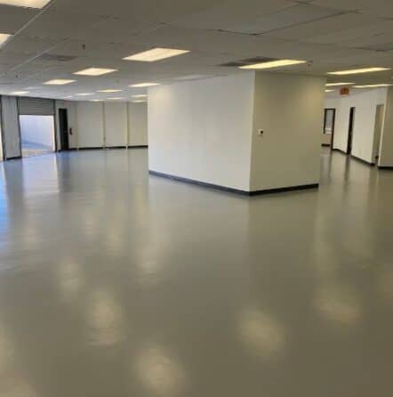 solid epoxy flooring installed for VECOM