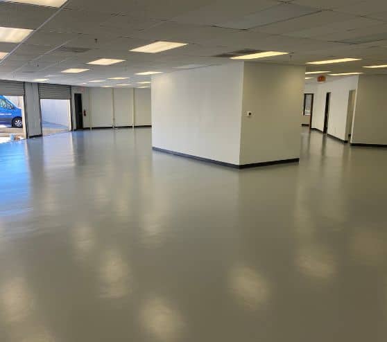 solid epoxy flooring installed for VECOM