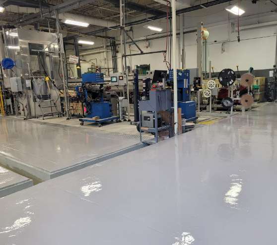 solid gray epoxy flooring in st. petersburg, fl