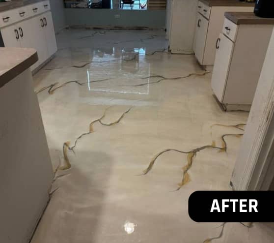 After Metallic Arctic Pearl Epoxy Floor Work for Homeowner in Riverview, FL