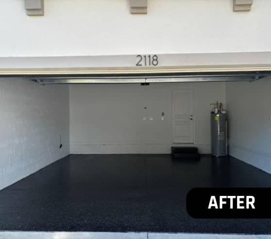 After Epoxy Flake Garage Floor for a Homeowner in Tampa, FL