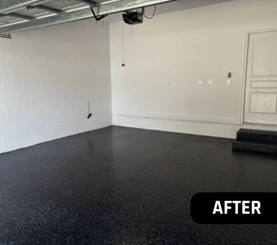 After Epoxy Flake Garage Job Floor for a Homeowner in Tampa, FL