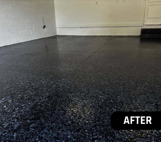 After Epoxy Flake Garage Project Floor for a Homeowner in Tampa, FL