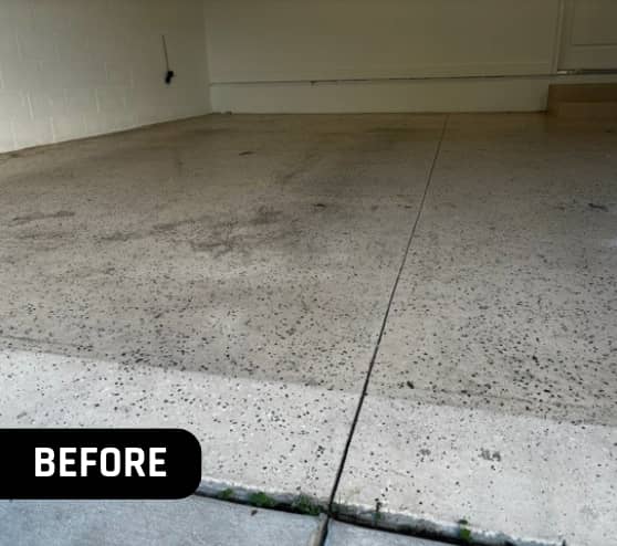 Before Epoxy Flake Garage Floor for a Homeowner in Tampa, FL