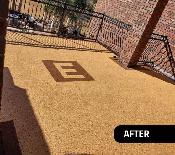 new flooring installed for homeowner patio