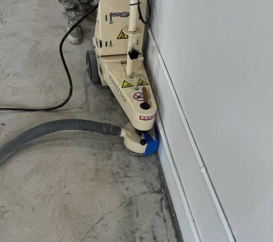 concrete machine close up