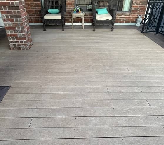 new deck flooring installed for homeowner