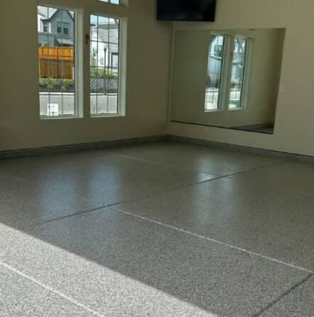 full view of newly installed epoxy
