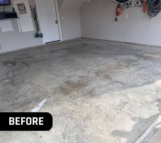 old concrete flooring in homeowner garage