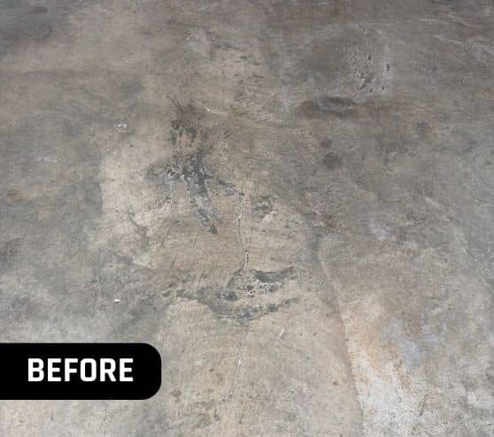 concrete repairing for homeowner garage before portrait